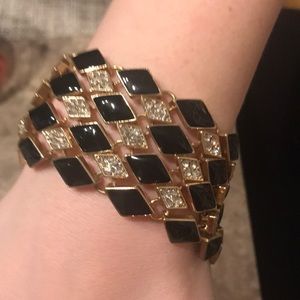 Black and gold statement bracelet